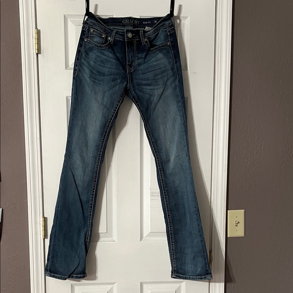 Grace in LA Dark Wash Denim Jeans